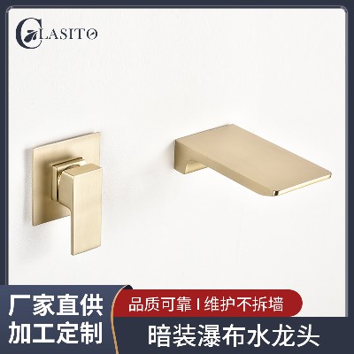 Gold concealed faucet