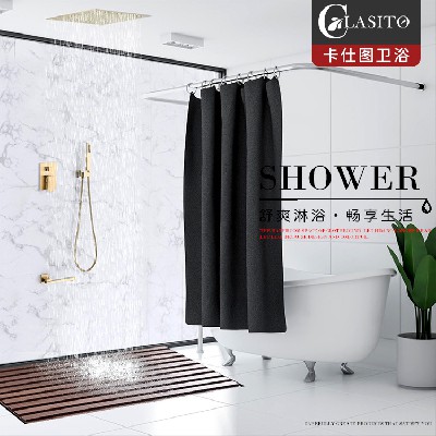 Cross border foreign trade copper hot and cold wall mounted showerhead, brushed gold concealed shower, suspended ceiling embedded shower set showerhead