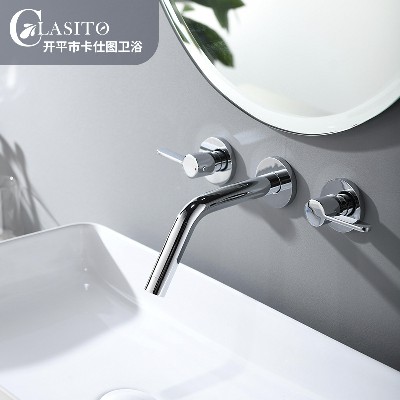 Cross border exclusive copper hot and cold concealed basin faucet hidden in the wall concealed bathroom basin pre embedded faucet