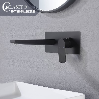 Cross border exclusive concealed wall mounted washbasin faucet, European style buried wall concealed bathroom hot and cold washbasin faucet