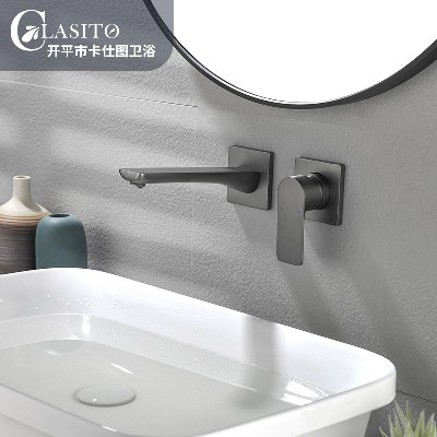 Manufacturer&s direct supply concealed basin faucet, wall mounted hot and cold concealed buried wall bathroom cabinet, hotel project