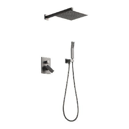 Black dual function concealed showerhead