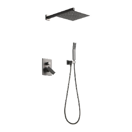 Manufacturer&s direct supply of all copper wall mounted concealed showerhead set with embedded pre embedded shower for hotel engineering cross-border exclusive use