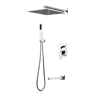 Cross border foreign trade concealed all copper showerhead hot and cold showerhead set wall mounted pressurized showerhead Amazon