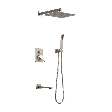 Cross border three function concealed showerhead pre embedded box set, wall mounted showerhead, minimalist apartment concealed showerhead