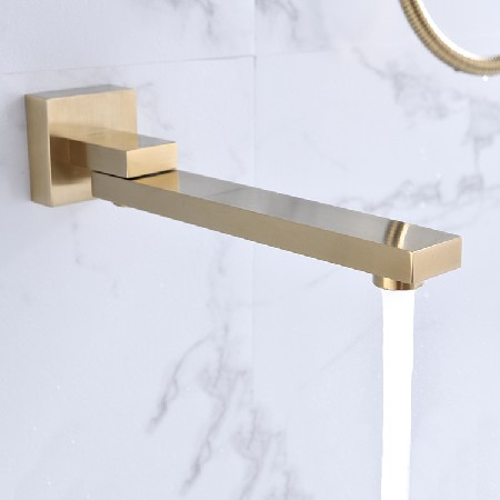Cross border foreign trade copper hot and cold wall mounted showerhead, brushed gold concealed shower, suspended ceiling embedded shower set showerhead