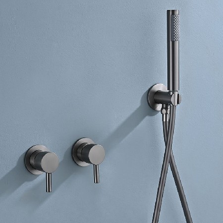Manufacturer&s direct supply of all copper hot and cold concealed wall mounted showerhead set, bathroom pre embedded embedded ceiling shower