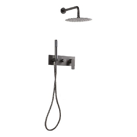 Cross border foreign trade exclusive all copper wall mounted concealed showerhead set, concealed embedded box embedded wall shower