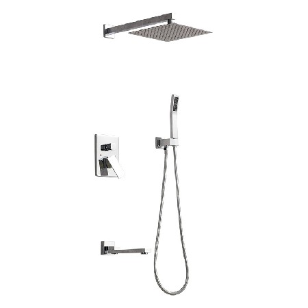 All copper concealed showerhead, hidden showerhead, hotel engineering constant temperature showerhead, bathroom hot and cold showerhead set