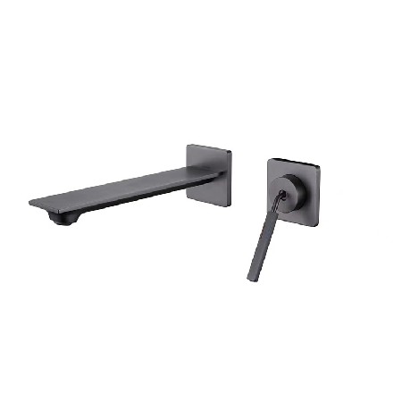 Copper concealed basin faucet, wall mounted bathroom cabinet faucet, concealed bathroom hot and cold buried wall faucet wholesale