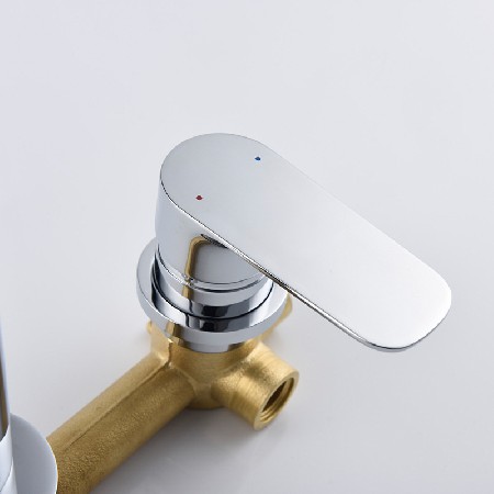 Cross border exclusive all copper concealed basin faucet, wall mounted wash basin, hot and cold buried wall concealed basin faucet