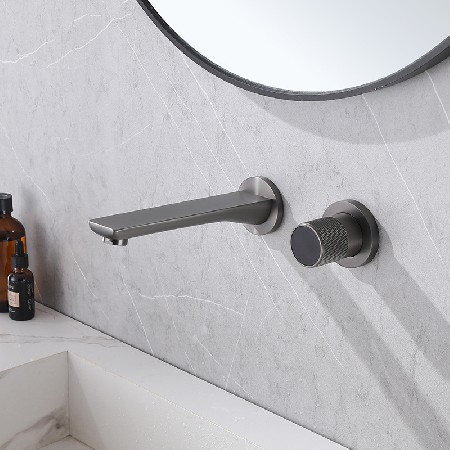 Household Simple Light Luxury Pre embedded Box Concealed Digital Display Basin Faucet Bathroom Full Copper Concealed Faucet Wholesale