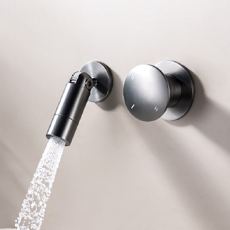Manufacturer&s direct supply of all copper concealed basin faucet, embedded bathroom cabinet, simple and creative wall faucet for bathroom
