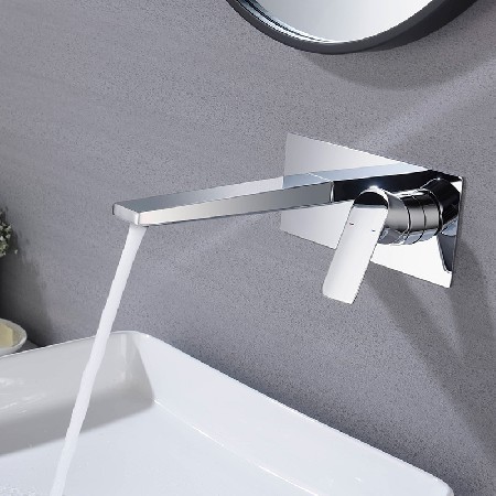 Cross border exclusive concealed wall mounted washbasin faucet, European style buried wall concealed bathroom hot and cold washbasin faucet