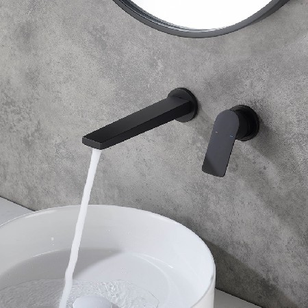 Cross border exclusive concealed wall mounted washbasin faucet, European style buried wall concealed bathroom hot and cold washbasin faucet