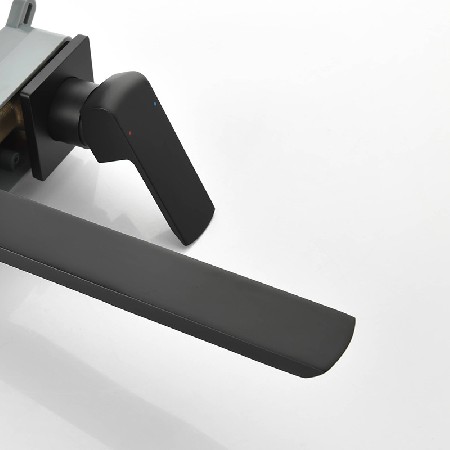 Manufacturer&s direct supply of copper black hot and cold concealed installation wall basin faucet, concealed buried wall basin faucet in bathroom