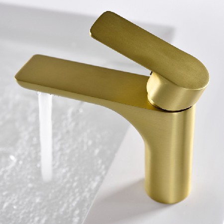 Cross border North American Nordic brushed gold basin faucet, simple and luxurious bathroom cabinet, washbasin, personalized faucet