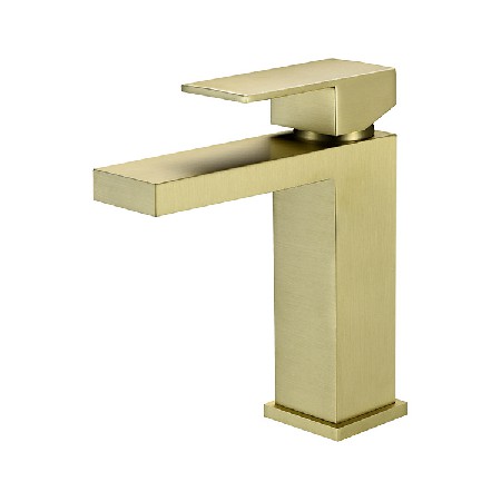 Cross border Nordic brushed gold basin faucet for foreign trade, simple and creative copper hot and cold table basin faucet manufacturer, direct
