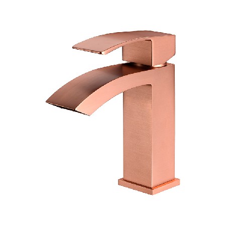 Manufacturer wholesale copper table basin faucet Nordic light luxury brushed rose gold bathroom counter basin faucet creative