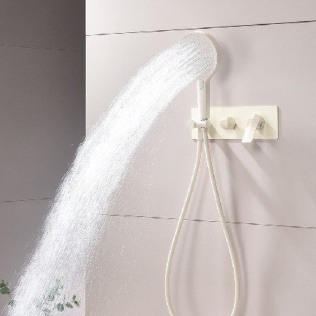 Circular concealed showerhead wall mounted showerhead, hotel guesthouse bathroom hot and cold mixing valve showerhead set