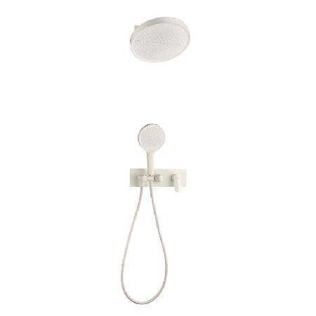Circular concealed showerhead wall mounted showerhead, hotel guesthouse bathroom hot and cold mixing valve showerhead set
