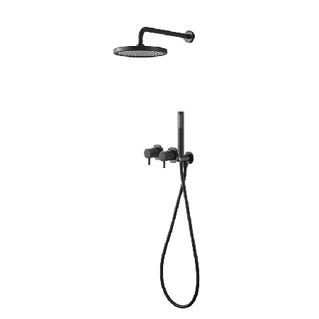 Concealed shower head set, wall mounted embedded box, hotel bathroom, bathroom ceiling, dual handle hot and cold shower heads