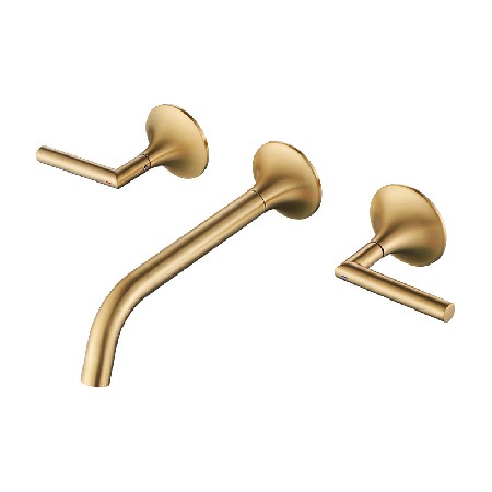 Bathroom basin concealed double handle straight handle hot and cold water outlet faucet, homestay concealed wall mounted faucet wholesale