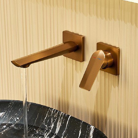 Copper hot and cold faucets for washbasins, household bathrooms, toilets, washbasins, countertops, and customized hot and cold faucets
