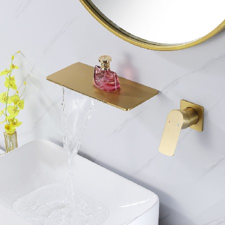 Home washbasin, basin faucet, hot and cold dual control, ins wind, homestay hotel waterfall, wall basin faucet
