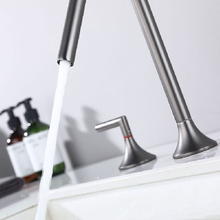 Hot and cold basin faucet, household bathroom basin faucet, hot and cold dual control bathroom sink, splash proof faucet