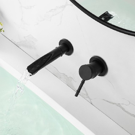 Round concealed basin faucet, hotel basin faucet, apartment bathroom hot and cold water outlet, washbasin splash proof faucet