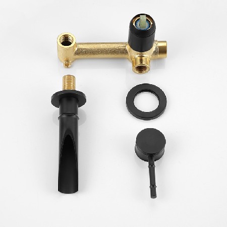 Round concealed basin faucet, hotel basin faucet, apartment bathroom hot and cold water outlet, washbasin splash proof faucet