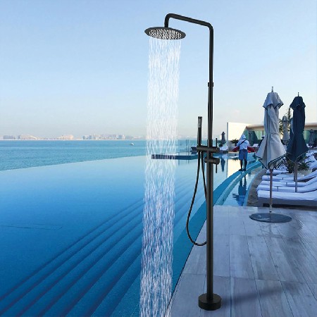 Outdoor swimming pool shower head set, beach floor shower head set, swimming pool outdoor column shower head set